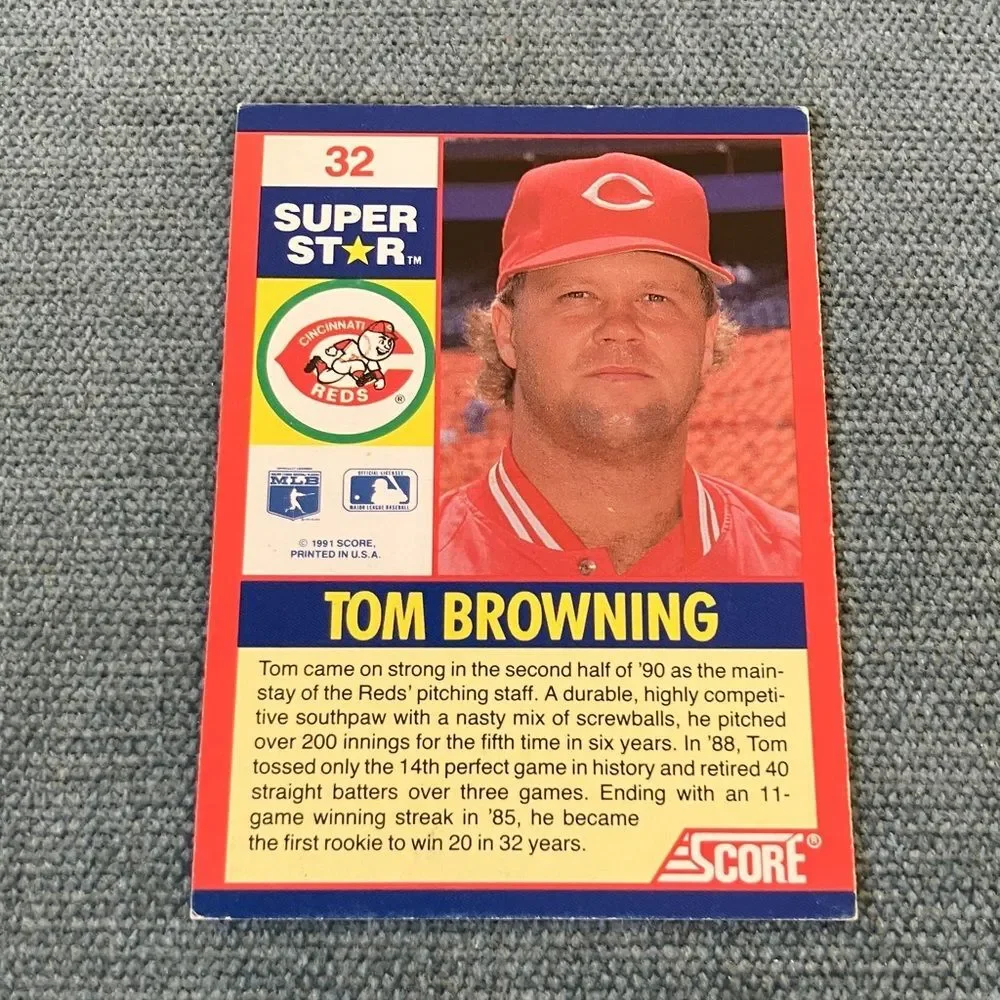 1991 Score Cincinnati Reds Baseball Card Trading Card